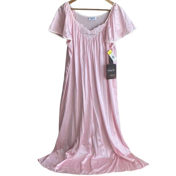Vintage Other - Vintage Vanity Fair Full Length Nightgown Deadstock Pastel Pink M
